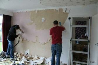 Removal Of Wood Chip Wallpaper And Polystyrene Ceiling Tiles Proved To